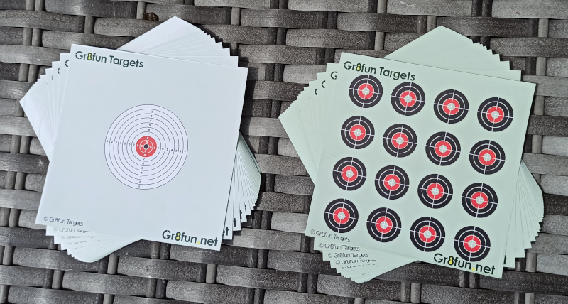 14cm 25 bulls and 5m target - 100 pack